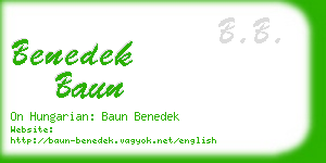 benedek baun business card